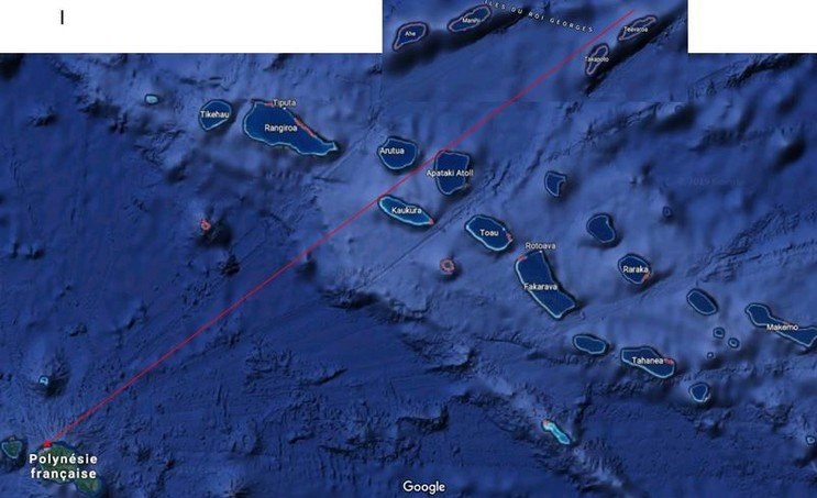 Notre trajet entre les iles