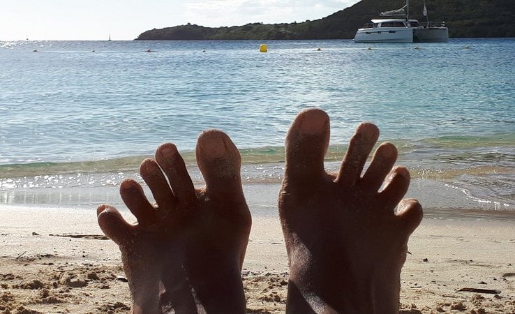 Détente plage du Marin