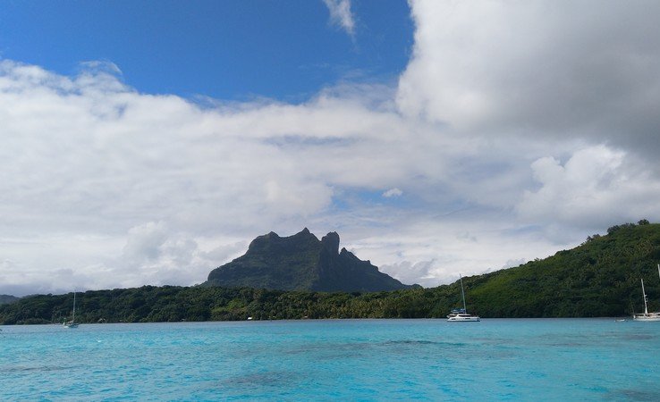Dans le lagon de Bora Bora