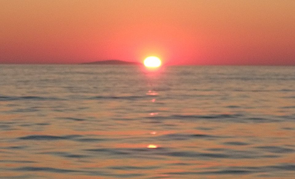 Coucher de soleil à notre arrivée à Fos sur Mer