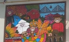 Fresque en allant en ville
