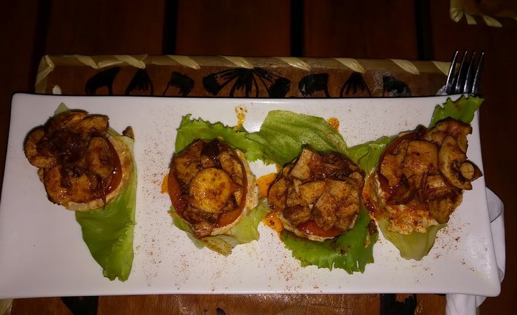 Hum petits hamburgers de poulpes