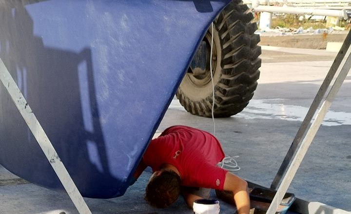 Dernières retouches peinture